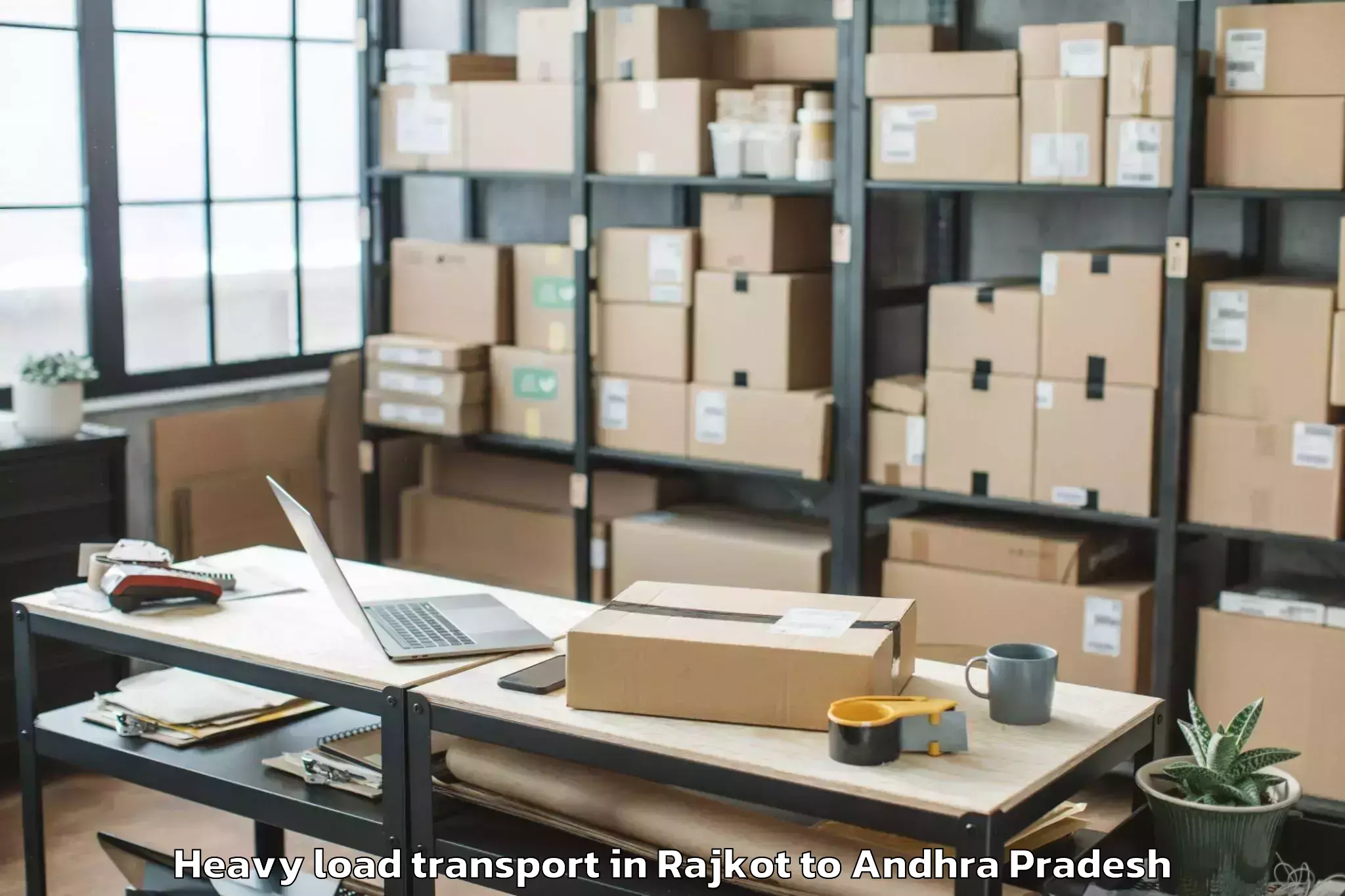 Top Rajkot to Bantumilli Heavy Load Transport Available